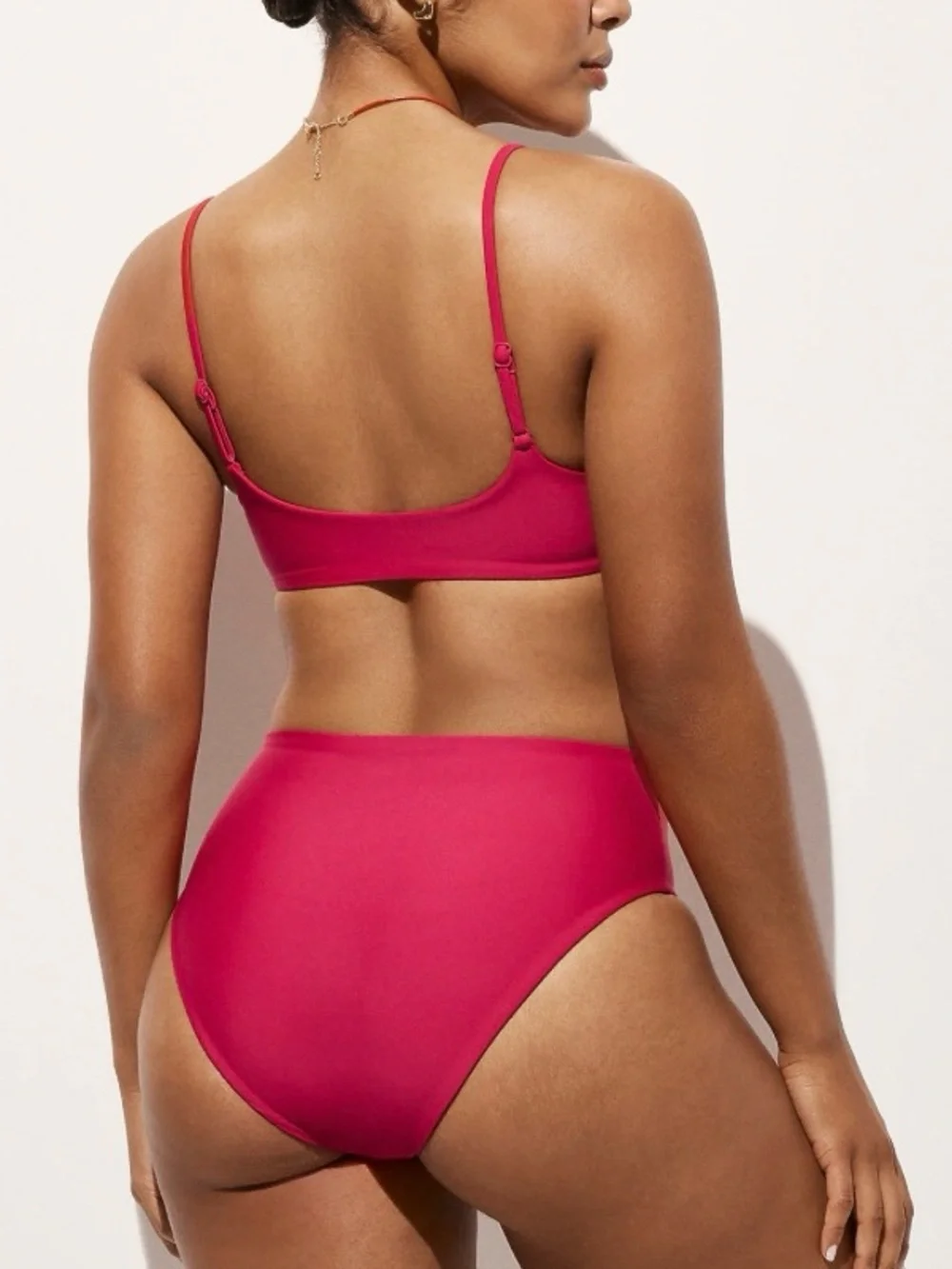 J. Crew Lana Bikini Top Classic Sculpt Autumn Berry Pink